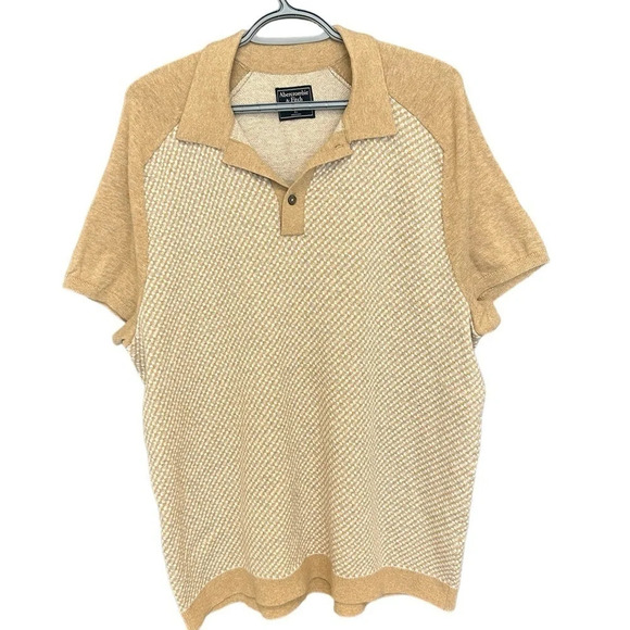 Men’s XL Abercrombie and fitch vintage short sleeved checkered sweater, Mint con - Picture 1 of 6